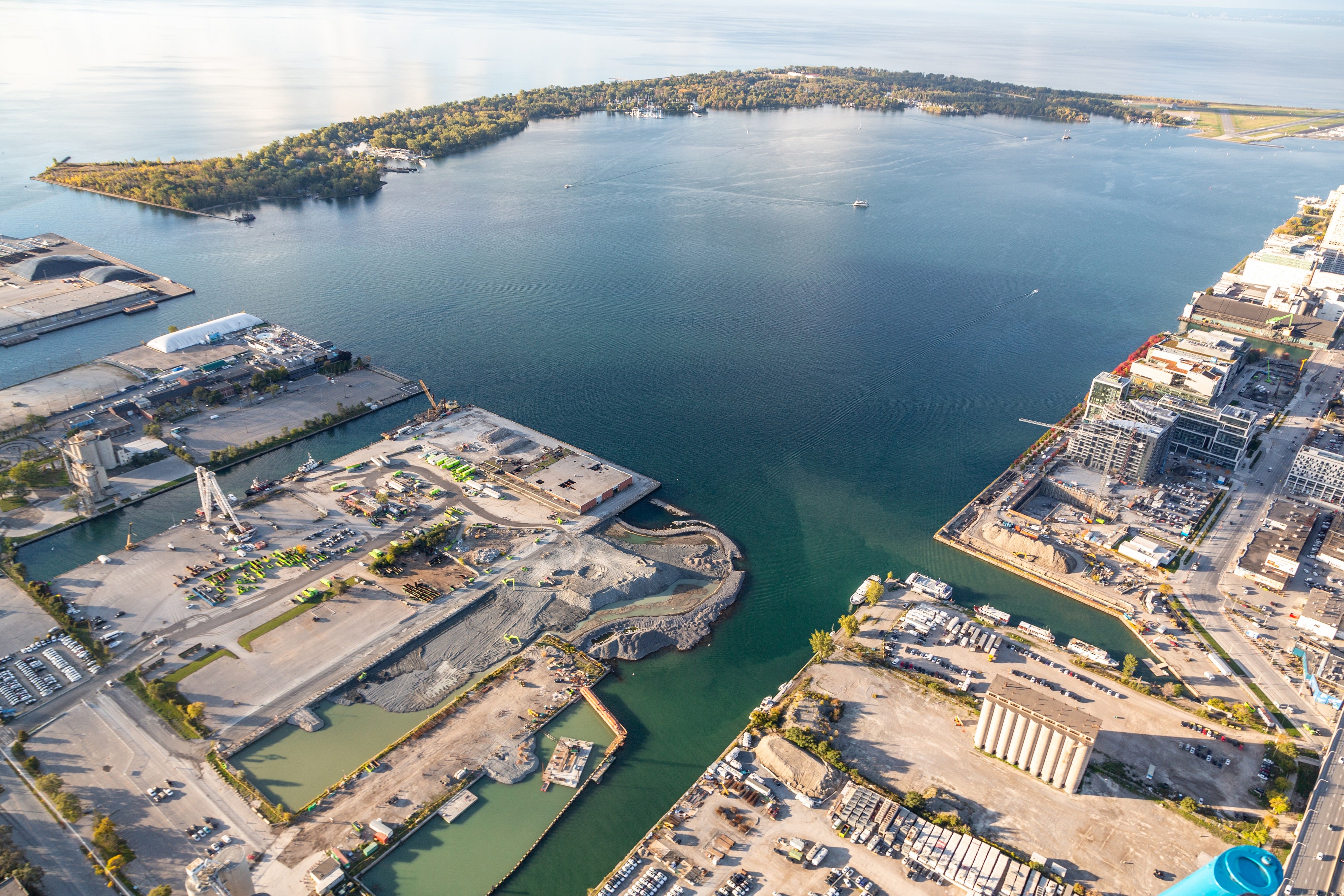 an aerial view of the Inner Harbour