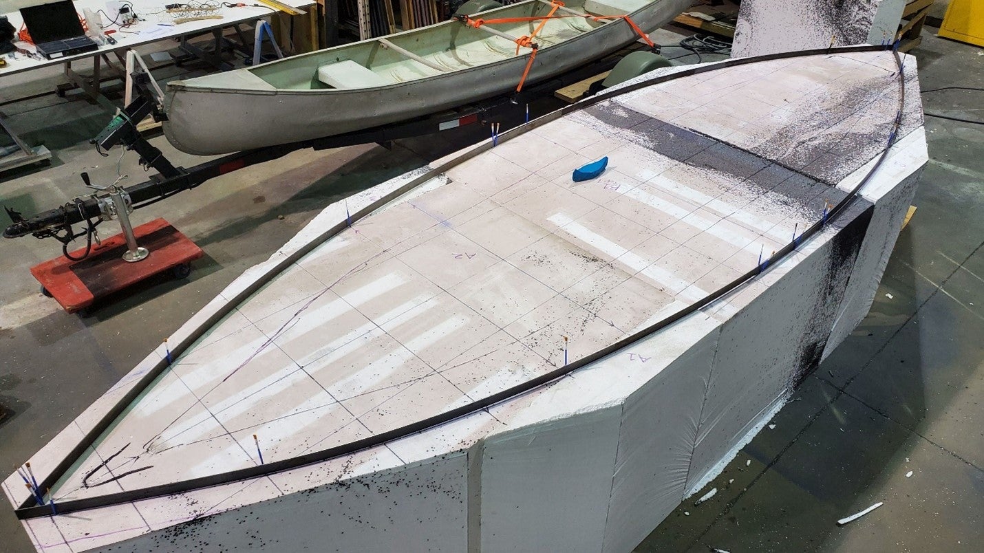 image of peacemaker canoe under construction