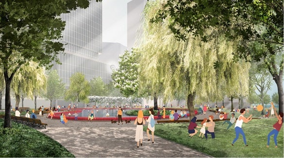 artist rendering of the future Love Park
