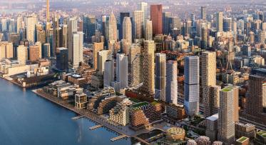 Rendering: Toronto's future skyline with the proposed Quayside community completed. 